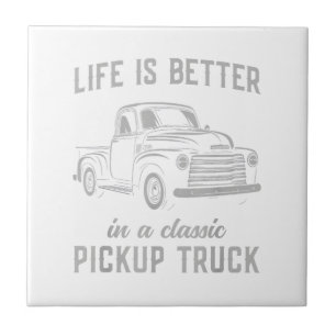 Klassieke Pick-up Truck Man Vintage Tegeltje