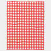 Klassieke picknick rode gingham patroon fleece dek (Voorkant)