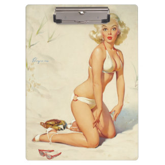 Klassieke  Pin Up Girl-Bikini 1950 Klembord