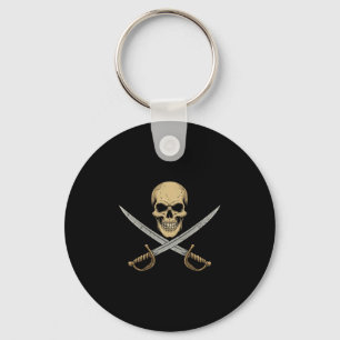 Klassieke Piratenschedel Caribische Cruise Hallowe Sleutelhanger