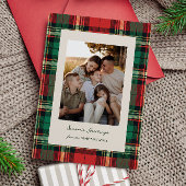 Klassieke Plaid Kerstkaart