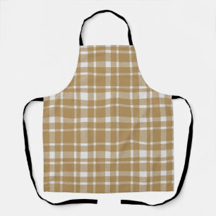 Klassieke Plaid Tartan Patroon-Warm aards Schort