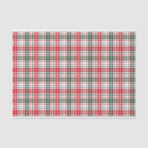 Klassieke Plaid Winter Tartan Rood, Wit, Groen Tissuepapier