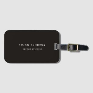 Klassieke Plain Unieke Minimalistische Smoky Black Bagagelabel