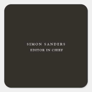 Klassieke Plain Unieke Minimalistische Smoky Black Vierkante Sticker