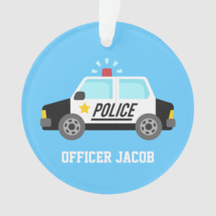Klassieke politieauto met sirene voor jongenskamer ornament