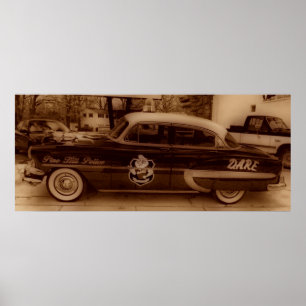 Klassieke  politieauto poster