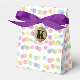 Klassieke Polka-Dot Monogram Favor Box Bedankdoosjes
