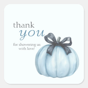 Klassieke Pompoen Baby Shower Vierkante Sticker