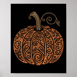 Klassieke Pompoen Dames Herfst Thanksgiving H Poster