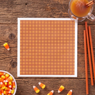 Klassieke Pompoen Herfst Gingham Plaid Rut Servet