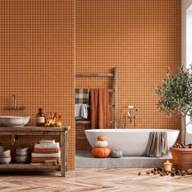 Klassieke pompoen herfst gingham ruit