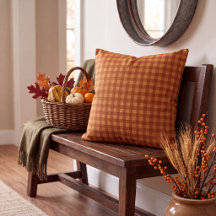 Klassieke pompoen herfst gingham ruit