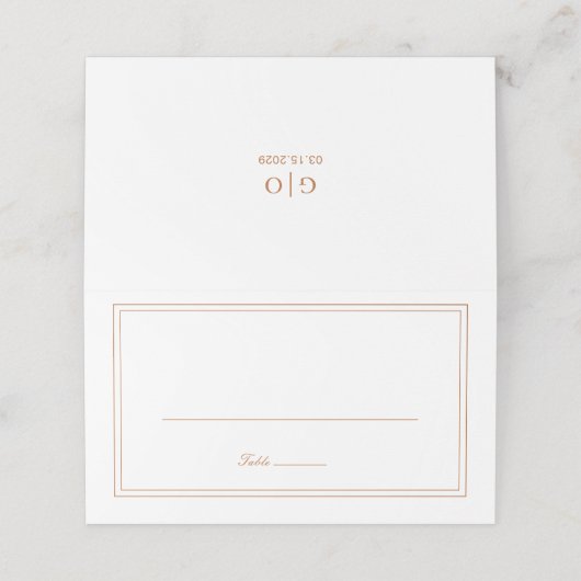 Klassieke Pompoen Sinaasappel Elegant Wedding (Buitenkant ongevouwen)