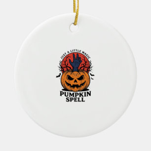 Klassieke Pompoen Spreuk Halloween Heks Hand Kunst Keramisch Ornament