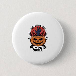 Klassieke Pompoen Spreuk Halloween Heks Hand Kunst Ronde Button 5,7 Cm