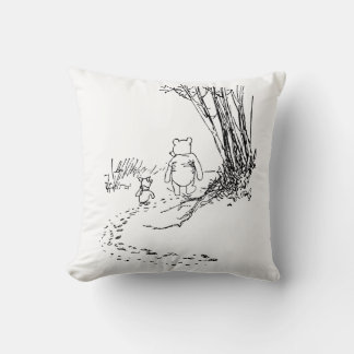 Klassieke Pooh Beer & Biggetje Wandelende Worp Kus Kussen