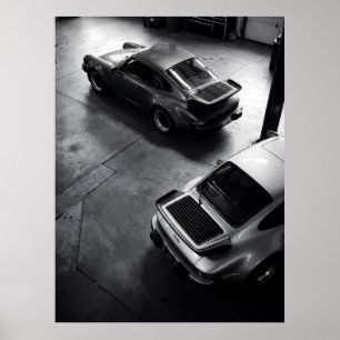 Klassieke Porsche 911 Turbo Luchtfoto Poster