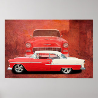 Klassieke Poster 1955 1956 Chevy 55 56
