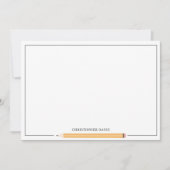 Klassieke potlood ingelijst briefpapier terug naar notitiekaartje (Voorkant)