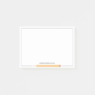 Klassieke potlood omkaderde kantoorartikelen terug post-it® notes