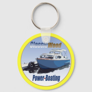Klassieke Power-Boating Sleutelhanger