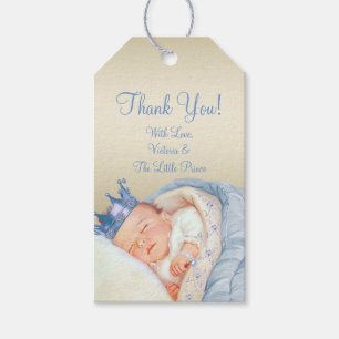 Klassieke prins babyfeestje cadeaulabel
