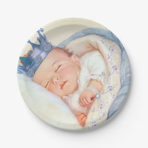 Klassieke Prins Jongen Baby Borrel Papieren Bordje
