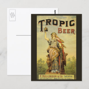 Klassieke Productlabel Kunst, Tropic Beer Gladiato Briefkaart