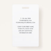 Klassieke Professional ID Donkergrijs Wit Beveilig Badge (Achterkant)