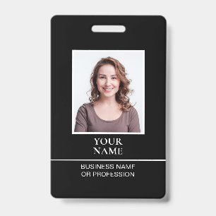 Klassieke Professional ID Zwart Wit Beveiliging Badge