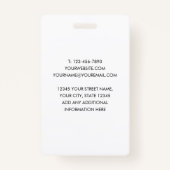 Klassieke Professional ID Zwart Wit Beveiliging Badge (Achterkant)