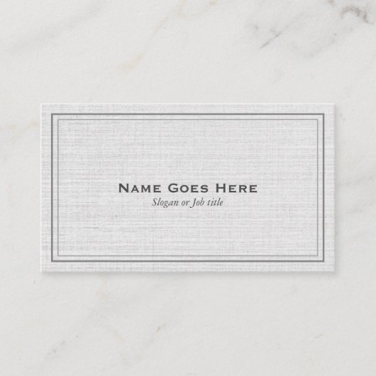 Klassieke professionele eenvoudige grijze Visiteka Visitekaartje (Voorkant)