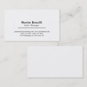 Klassieke professionele eigennaam informatie eenvo visitekaartje (Voorkant / Achterkant)