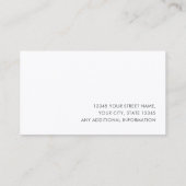 Klassieke Professionele Luxe Donker Grijs Wit Visitekaartje (Achterkant)