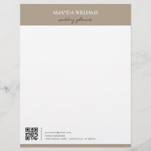 Klassieke professionele QR-code aangepaste briefho Briefhoofd