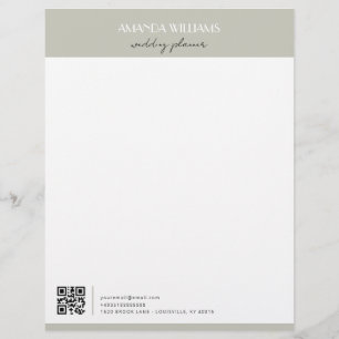 Klassieke Professionele QR Code Matcha Briefhoofd