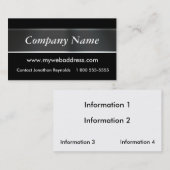 Klassieke professionele Visitekaartjes (Voorkant / Achterkant)