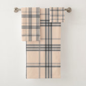 Klassieke Pset Tan en Black Bad Handdoek (Insitu)