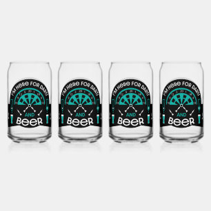 Klassieke pub darts blikvorm glas