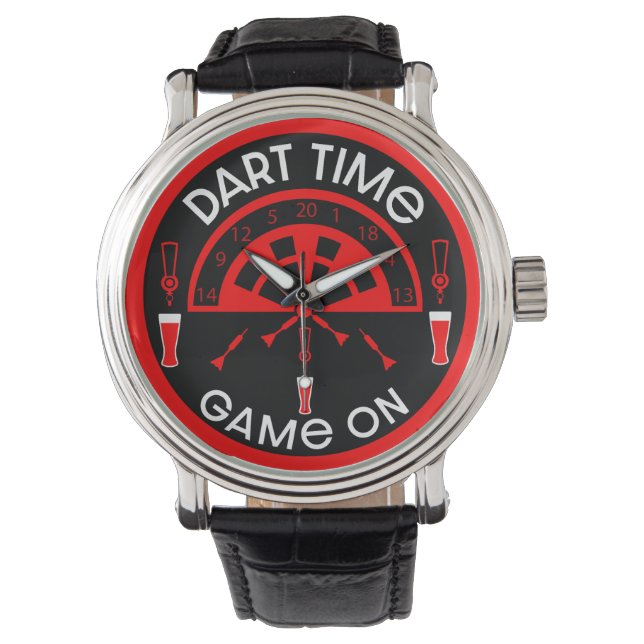 Klassieke pub darts horloge (Voorkant)