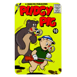 Klassieke PUDGY PIG-stripmagneet Magneet
