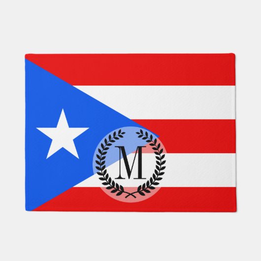 Klassieke Puerto Ricaanse vlag Deurmat (Voorkant)