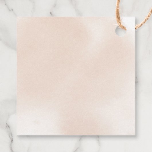 Klassieke puinroze roze roze bruiloft bedankjes labels (Achterkant)