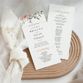 Klassieke puinroze roze roze bruiloft programma