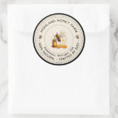 Klassieke pure honing ronde stickers  Bewerkbaar o (Tas)