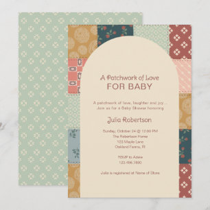Klassieke Quilt Baby Shower Kaart