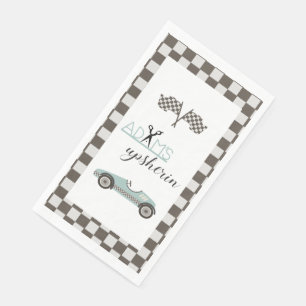 Klassieke raceauto servet