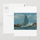 Klassieke racejacht briefkaart (Voorkant / Achterkant)