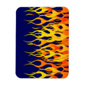 Klassieke Racing Flames Fire op Navy Blue Decor Magneet (Verticaal)